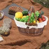 Handmade Grass Woven Egg Basket Picnic Vegetable Shop Wicker Baskets for Gifts Easter 2