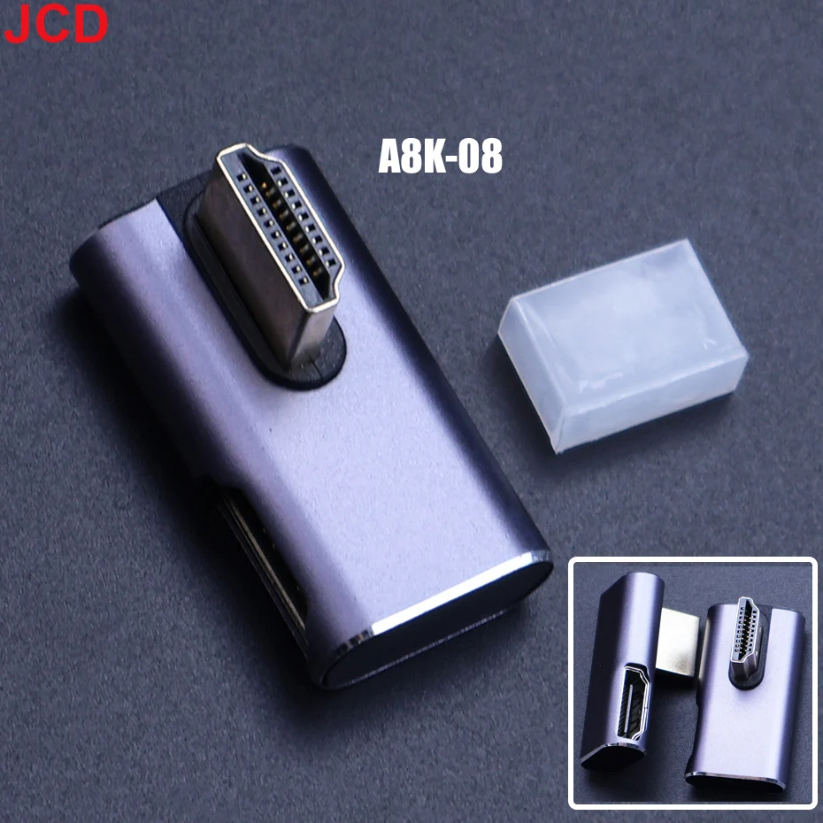 8K HD Right Angle HDMI-Compatible Adapter - Male to Female Converter