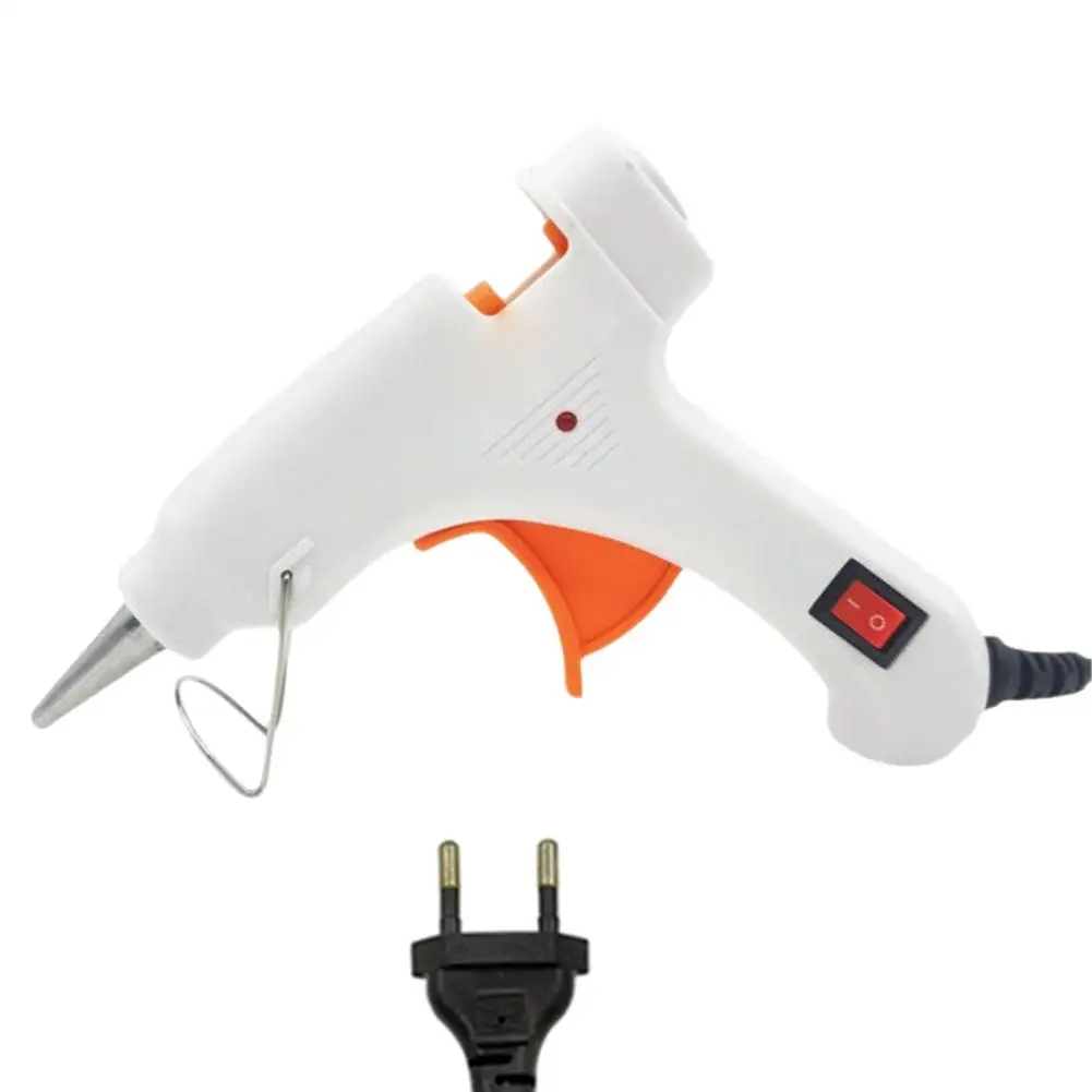 20W Hot Melt Glue Gun DIY Mini Household Industrial Glue Electric Repair Sticks Tool Use 7mm Heat EU Thermo Guns Temperatur V1H7