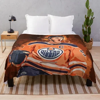 Connor McDavid 페인팅 던지기 담요, 소파 담요용 럭셔리 던지기 담요