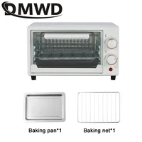DMWD Mini Electric Oven Household Multifunctional Baking Roaster Timing Baking Grill Cake Pizza Breakfast Baking Machine 12L