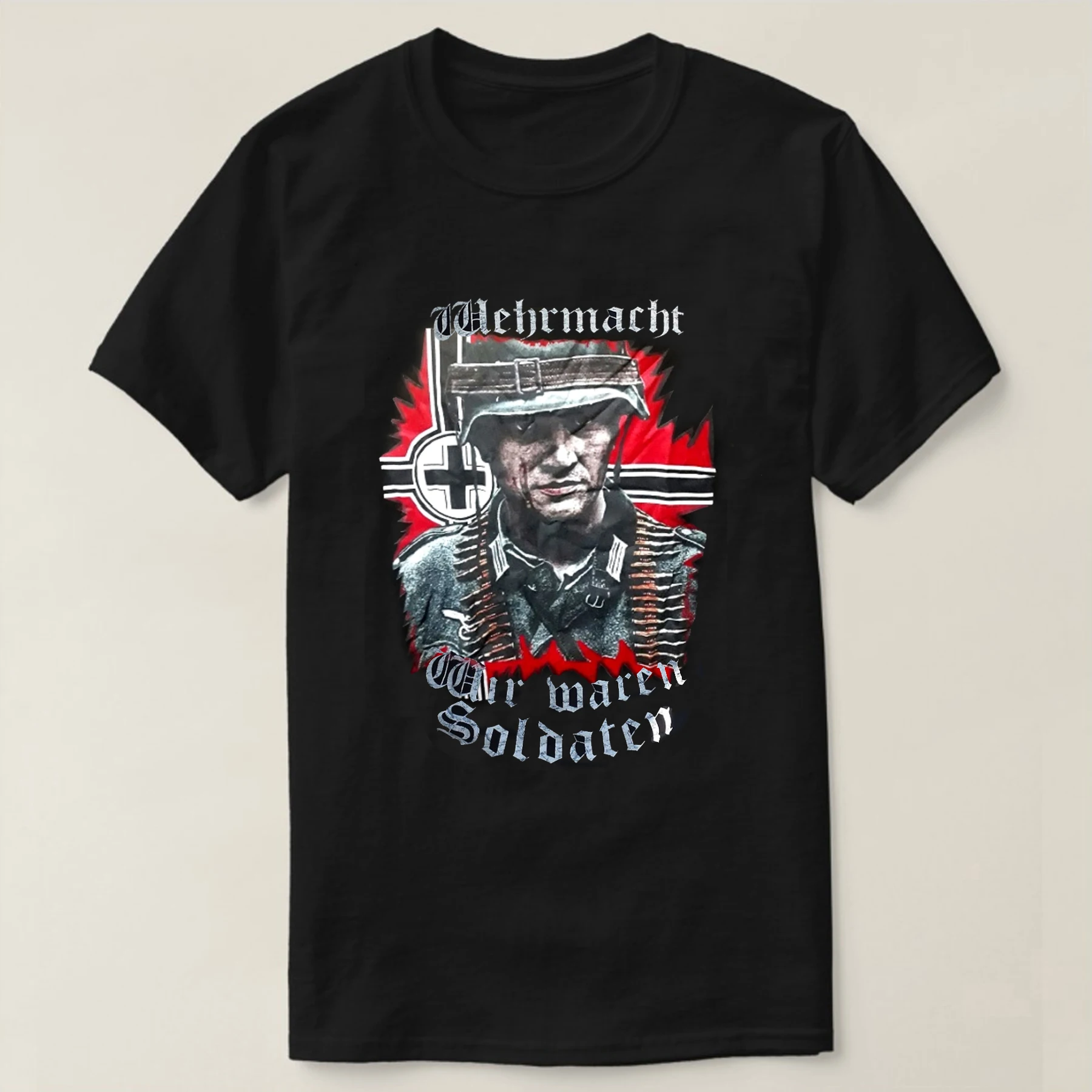 We Were Soldiers-Wehrmacht T-Shirt Cotton O-Neck Summer Short Sleeve Casual Mens T-shirt Size S-3XL