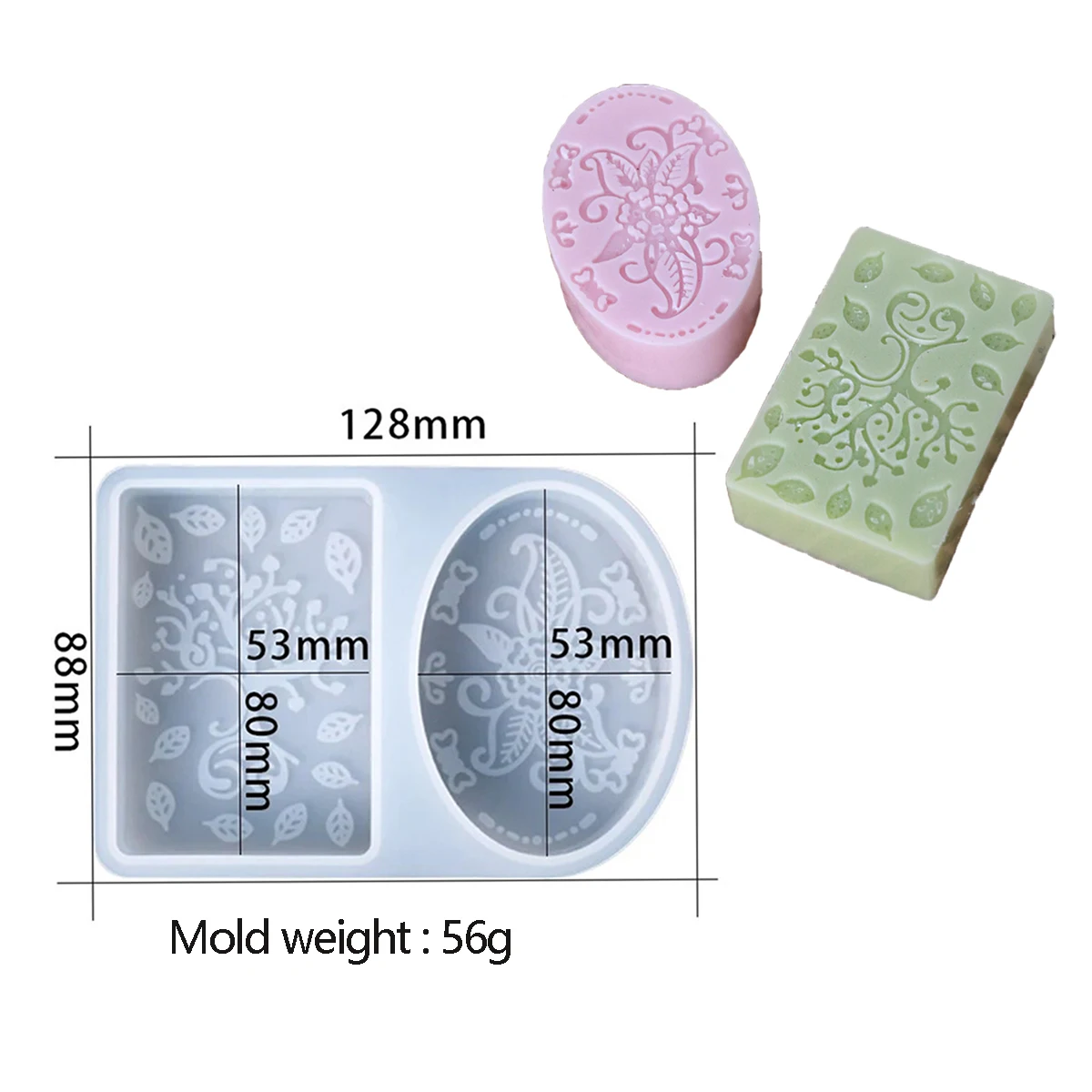 Description Picture 2 of itemRound and Square Soap Silicone Mold Handmade Flower Soap Making Supplies DIY Plaster Resin Candle Material Kit Cake Baking Tools