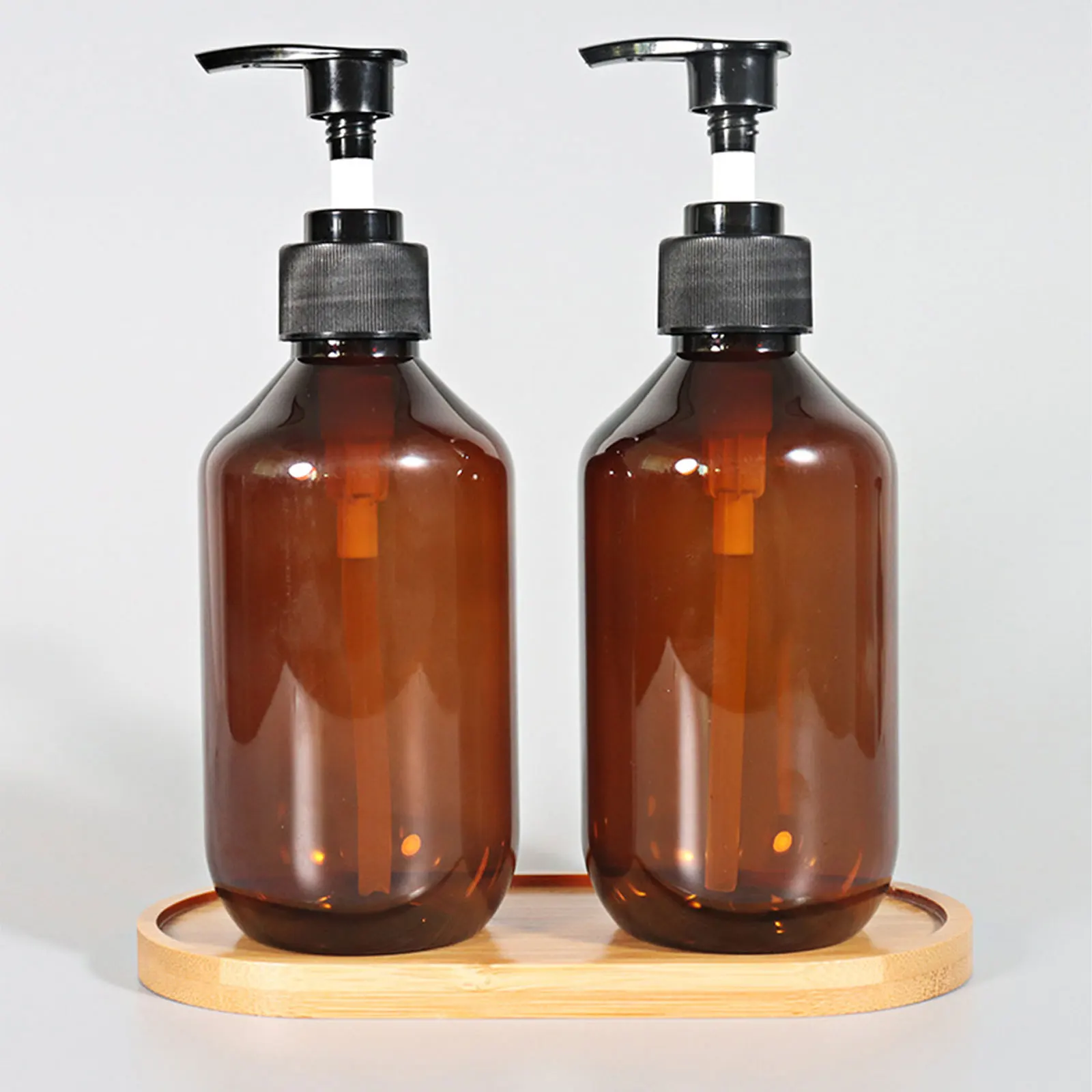 1/2pcs Bamboo Vanity Tray Bathroom Counter Tray for Organizing Bottles Candle Perfume Decorative Small Oval Platter 3