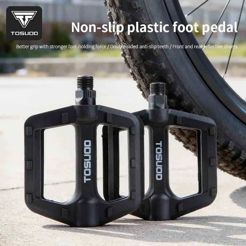 TOSUOD ABSJT-01 Bicycle Pedals Lightweight Anti-Slip Plastic MTB Road Bike