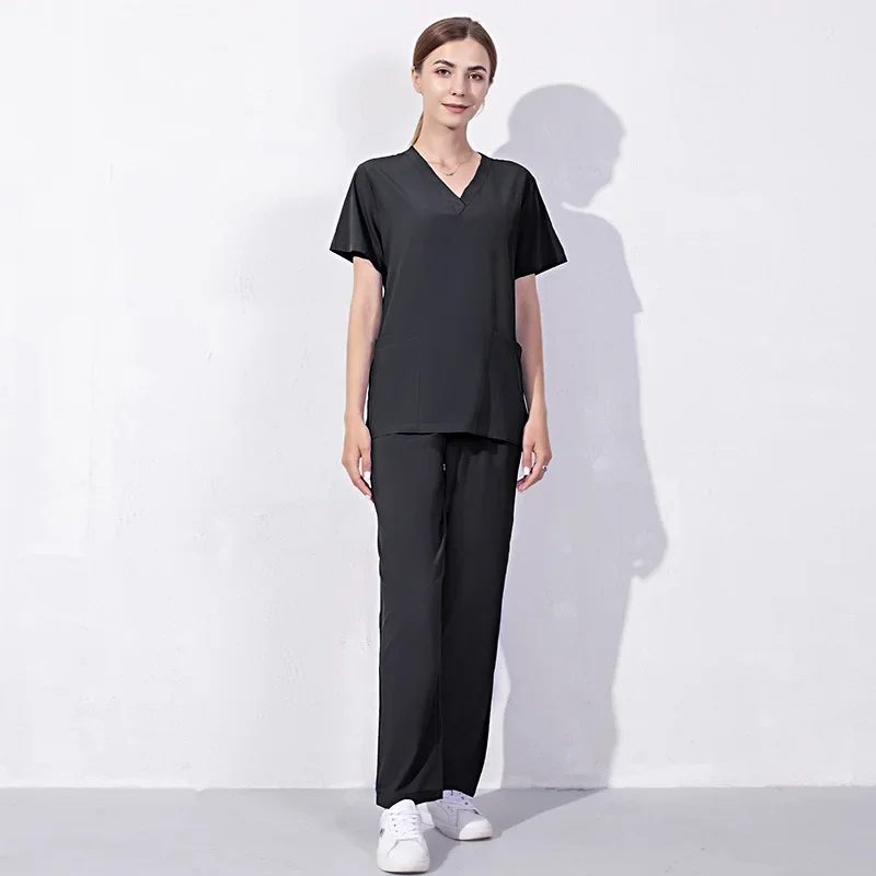 Hot Style Doctor Operating Room Overalls Summer Short-sleeved Elastic Quick-drying Beauty Salon Nurse Uniform