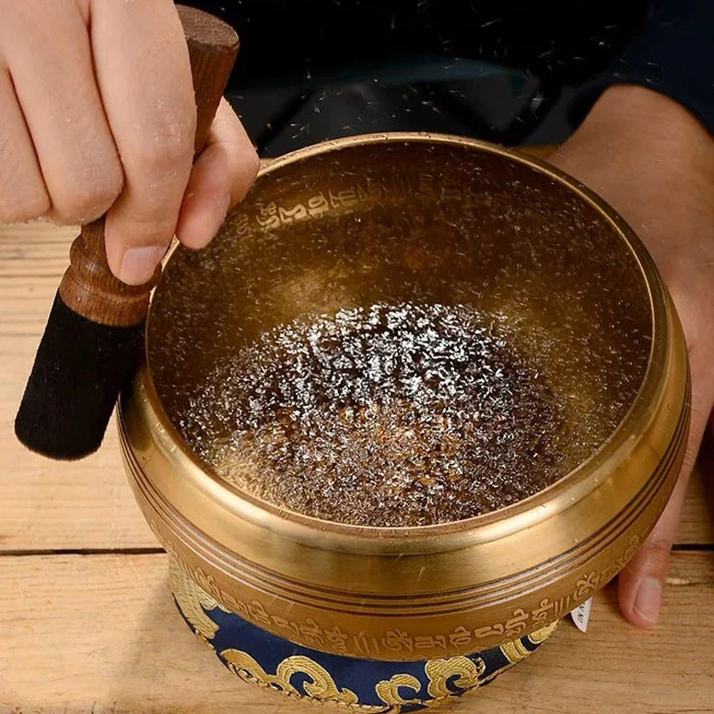 1 Set Nepal Handmade Buddha Singing Bowls Tibet Buddha Sound Bowl For Yoga Meditation Chanting Healing Music Therapy Bowl 3