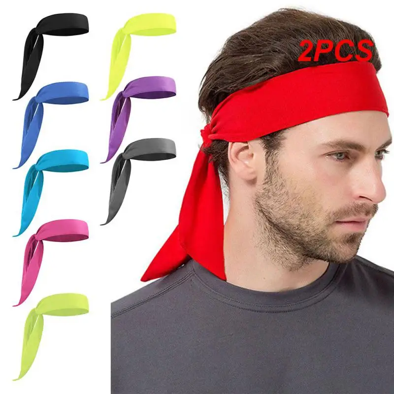 

2PCS Sports Antiperspirant Headscarf Outdoor Unisex Sports Headband Tennis Jogging Fitness Pirate Headband 9 Colors to Choose 7