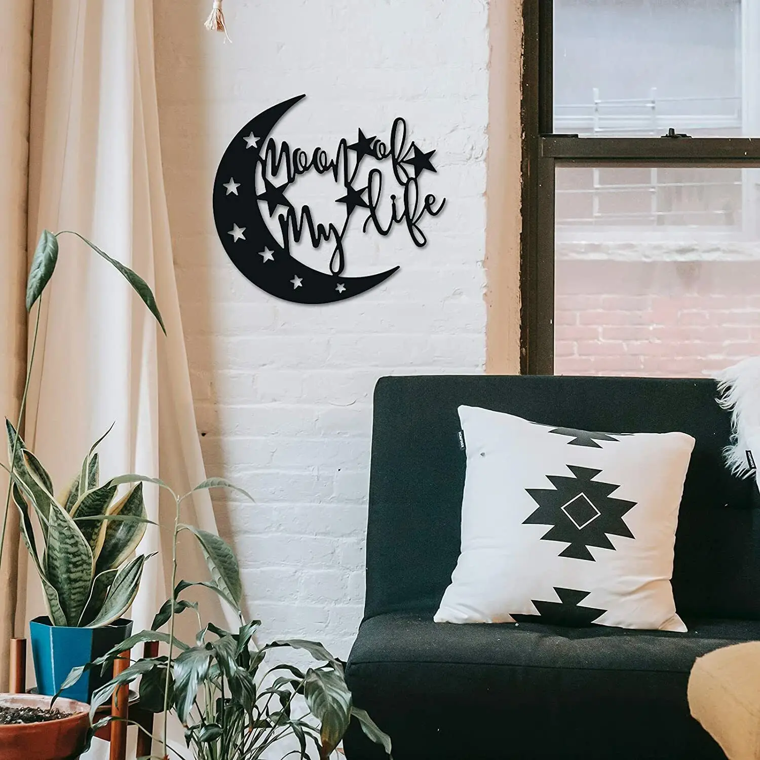 

Star and Moon Room Decoration Star My life Metal Wall Decor Living Room Home