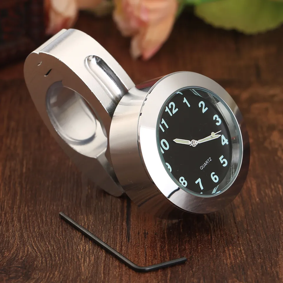 Waterproof Motorcycle Handlebar Mount Clock Cnc Bycicle Handlebar Clock For 7 8 To 1 1 4