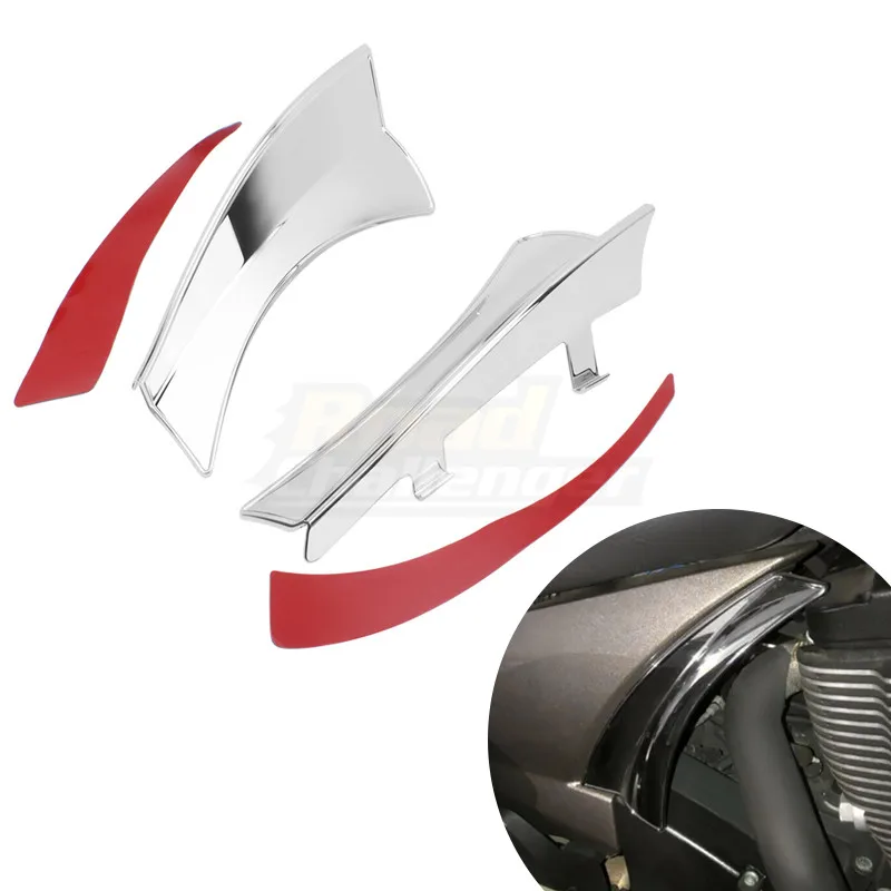 Motorcycle Air Deflector Heat Shield Chrome Trim Cover For Victory