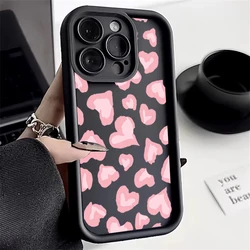 Leopard Print Love Heart Pattern Soft Phone Case for Redmi 14C 4G (1)