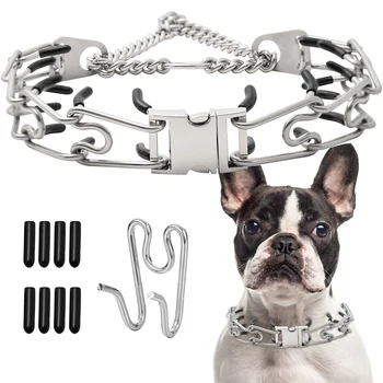 Prong Pinch Collar for Dogs, Adjustable Training Collar with Quick Release Buckle for Small Medium Large Dogs,No Pull Collar 1