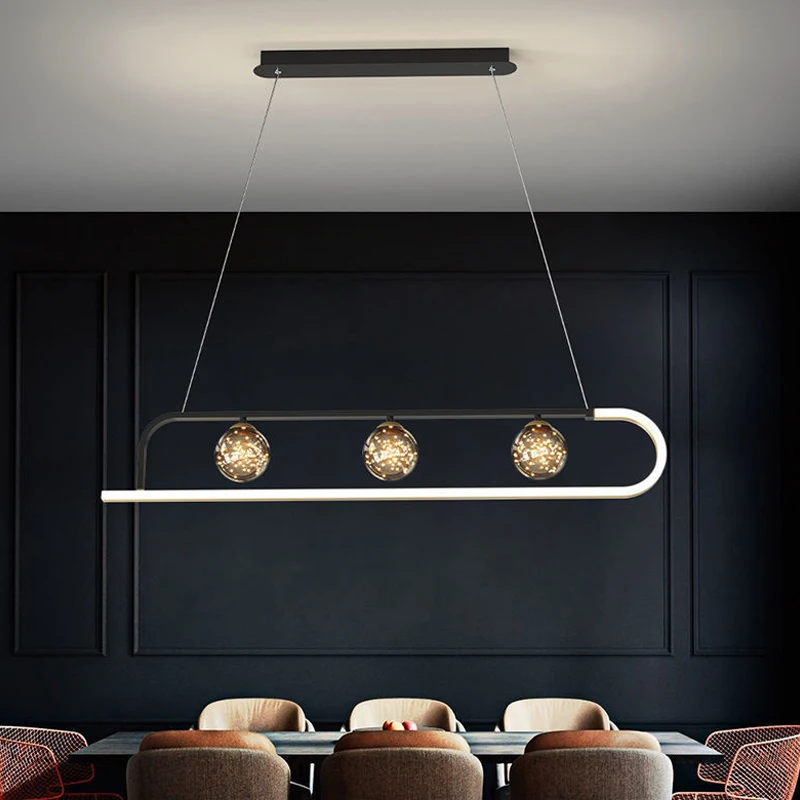 Nordic Simple LED Pendant Lights Villa Ofiice Dining Room Kitchen Chandeliers Indoor Lighting Restaurant Hanging Fixtures |