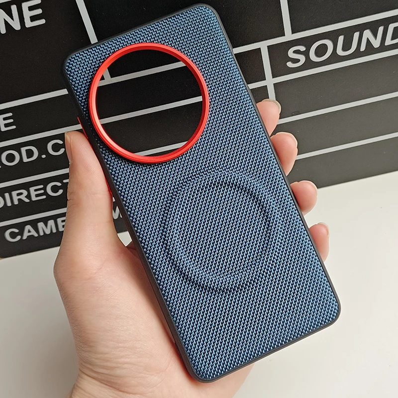 Luxury PU Leather Magnetic Wireless Charging Protective Back Cover Case