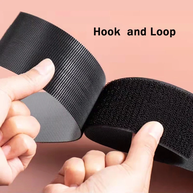 

1M 20/25/30/50/100mm High Quality Strong Adhesive Hook and Loop Fastener Tape Strip Nylon Sticker Hook Loop Sewing DIY No Glue