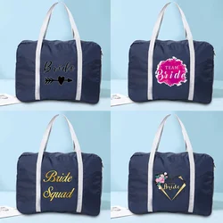 New Nylon Foldable Travel Bags Unisex Clothes Organizers Large Capacity Duffle Bag Bride Printing Women Handbags Men Travel Bag