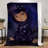 Coraline Fleece Blanket King Size Fluffy Soft Blankets & Throws Bed Throw Home Interior Microfiber Bedding Knitted Plaid Knee & 2