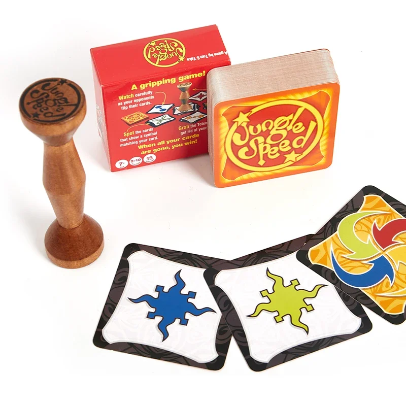 Jungle Board Game Brown Wood Token Run Fast Pair Forest Speed Party Cards board game card game party toys