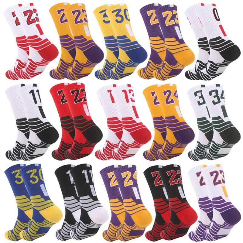 

Men Socks 2024 Socks Basketball Outdoor Running New Men Elite Non-slip Basketball Socks Breathable Sweat Absorbing Cycling Sock