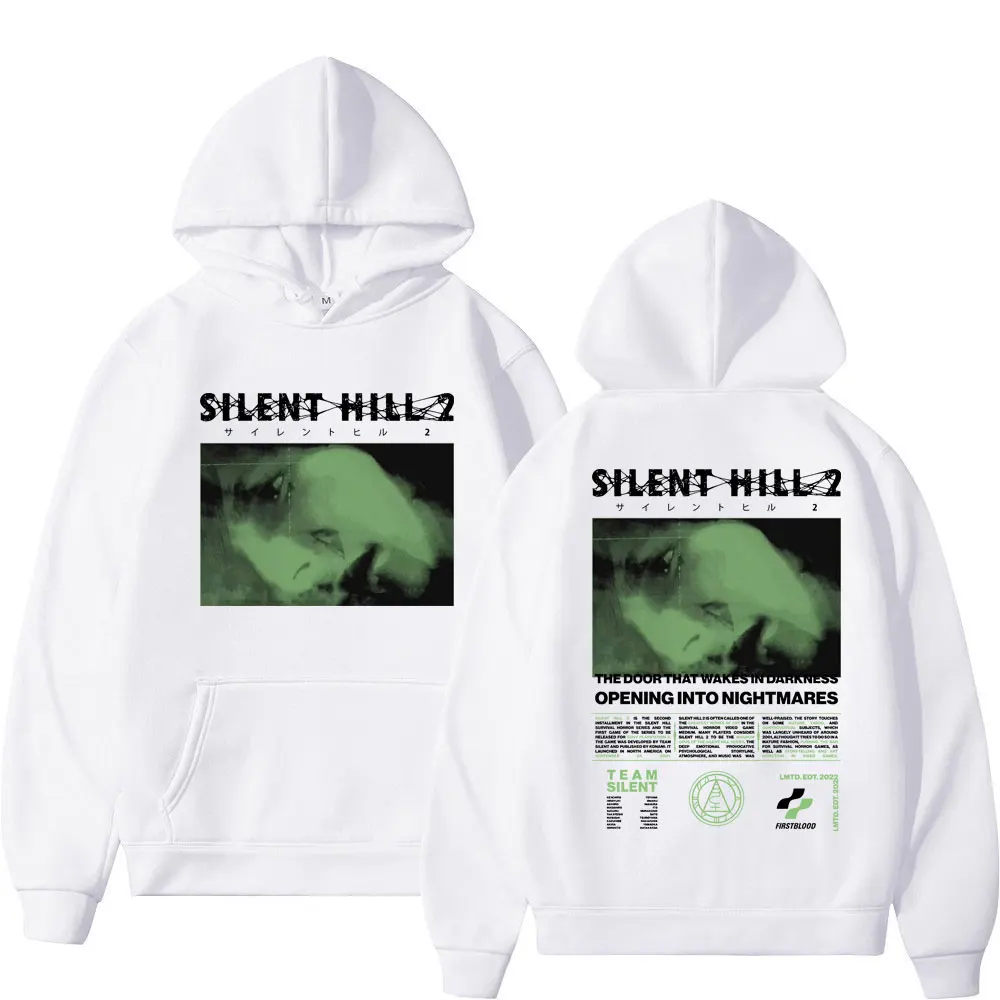 Game Silent Hill 2 Double Sided Print Hoodie Men Women Harajuku