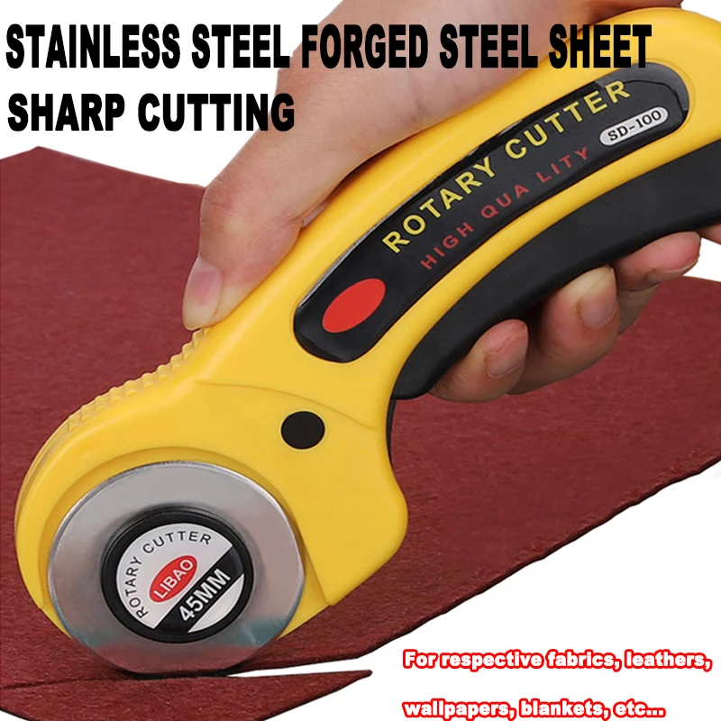45mm Rotary Cutter Leather Cutting Tool Patchwork Sewing Quilting Fabric Cutter Circular Blade DIY For Leather Tool leather craft tools leather sewing tools