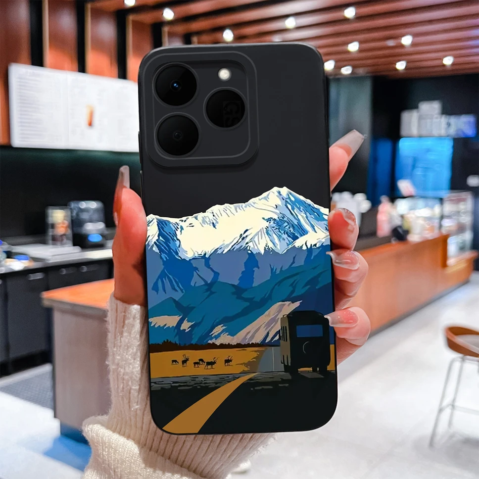 Stylish Shockproof Liquid Silicone Phone Case with Unique Patterns