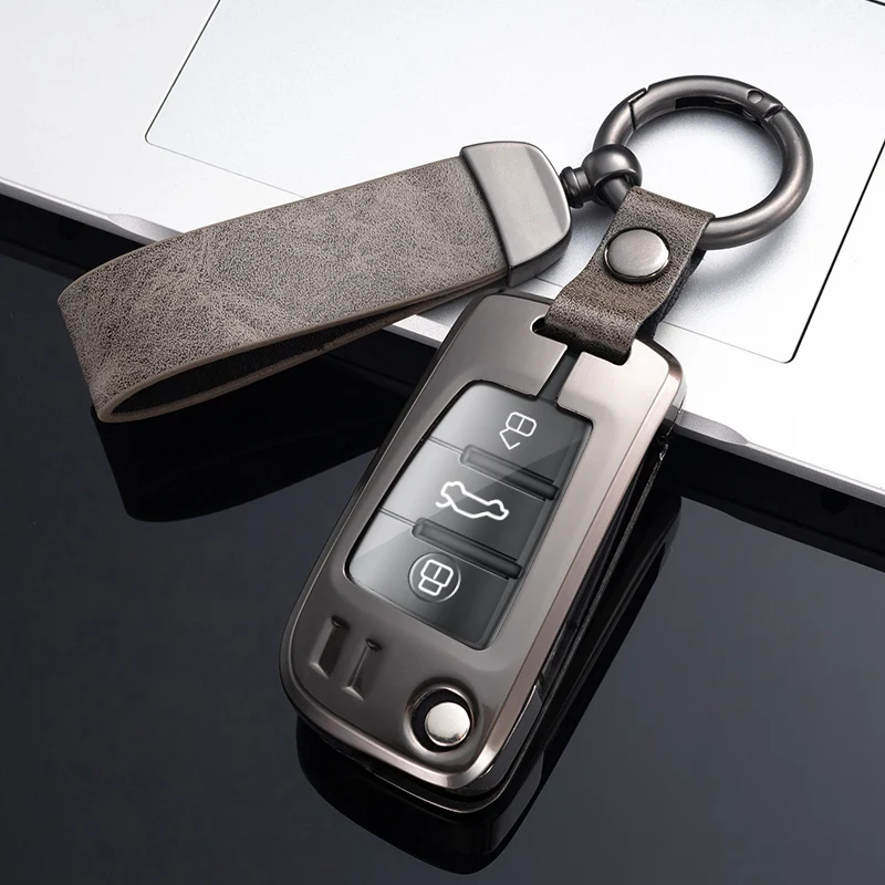 

Zinc Alloy Car Folding Key Cover Case Fob Holder for Audi C5 C6 R8 A1 A3 A4 A5 A6 A7 Q3 Q5 Q7 S6 B6 B7 B8 8P 8V 8L TT RS RS3 S3