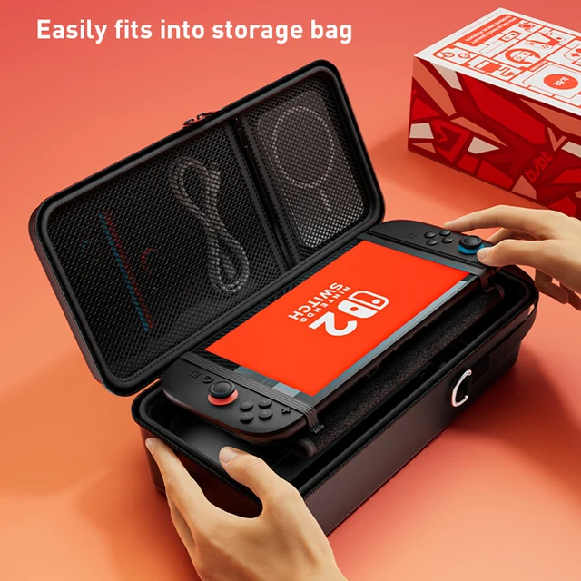 Switch 2 Hard Shell Carrying Case, Storage Bag for Console & Accessories 5