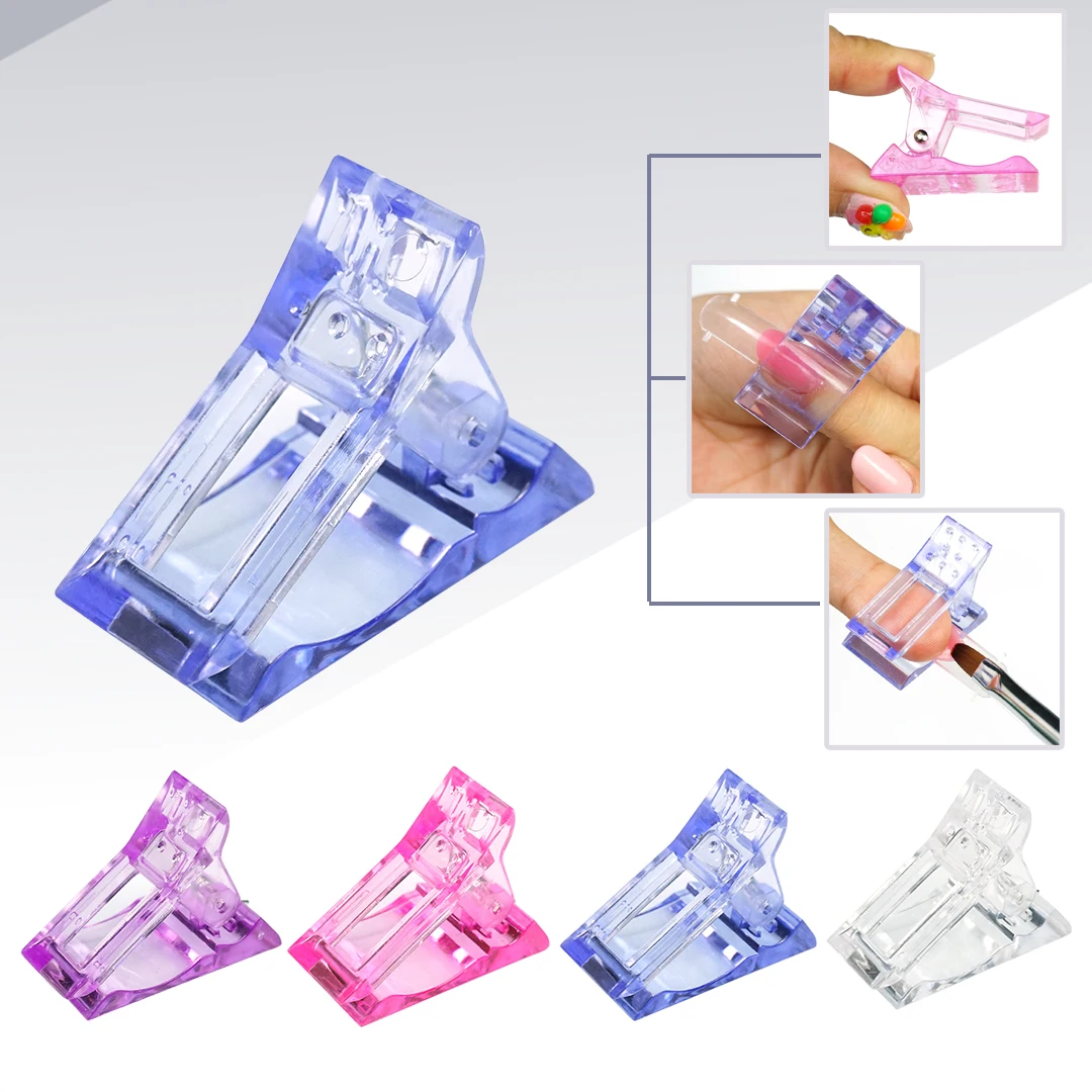 

Acrylic Nail Clip Transparent Gel Quick Building Finger False Tips Clips Fingernail Extension UV Clamps Manicure Art Tools