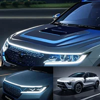 New LED Car Hood Decorative Light Strip With Start Scan Meteor Dynamic Car Daytime Running Light  With Turn Signal Lamp 12V 1