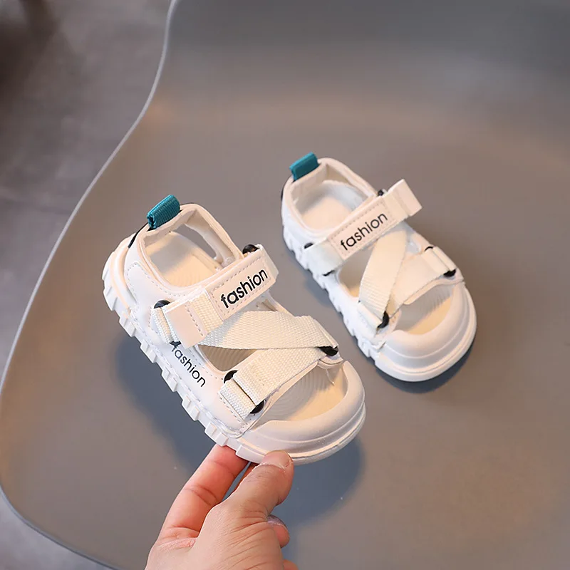 Summer Boy's Sandals Breathable Canvas Outdoor Sandals Nylon Strap Decos Baby Boy Casual Shoes Child Students Beach Shoes H04172 2