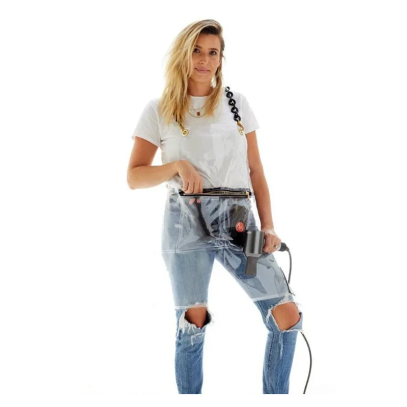 Wasserdichte Friseurschürze, transparent, anpassbar, Farblogo, Küche, Friseursalon, waschbar, TPU, Unisex-Schürze für Männer und Frauen – Detail 9