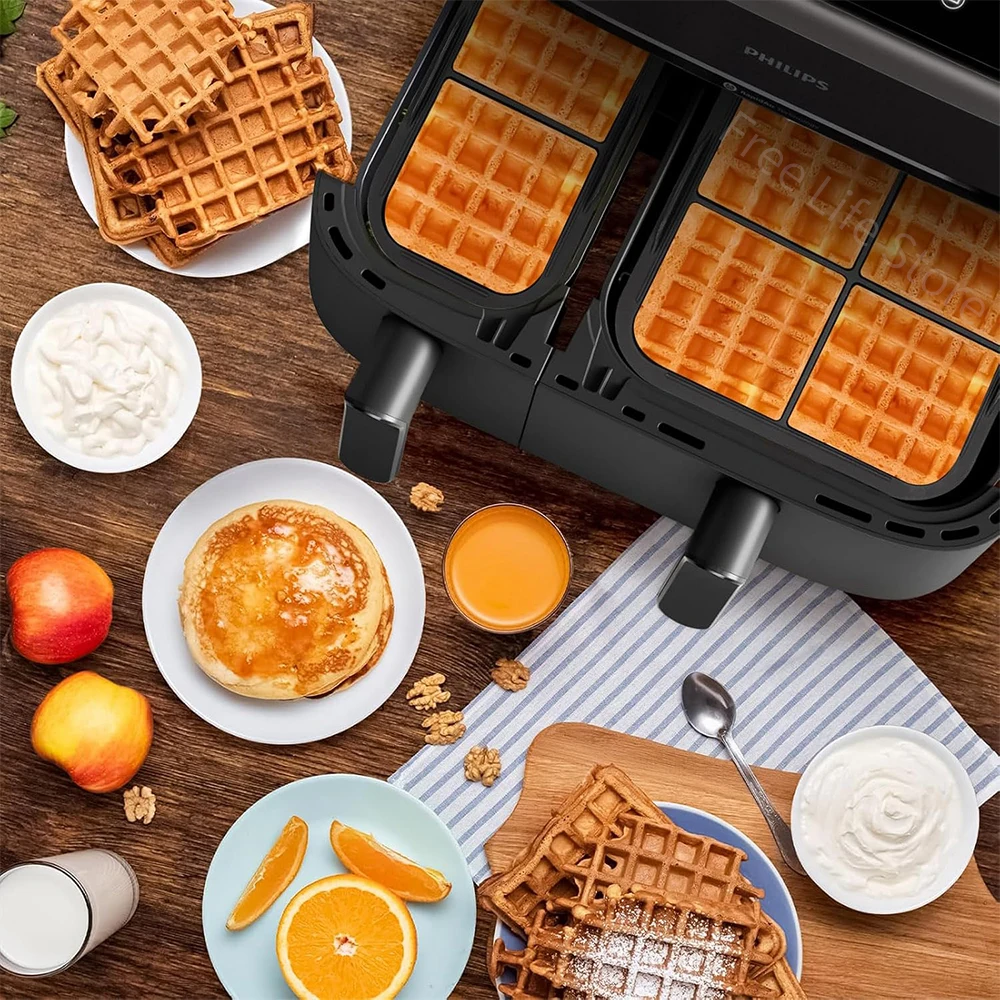 Reusable Silicone Waffle Molds For Air Fryers – Non-Stick, Dishwasher Safe (2-Pack) - View #2