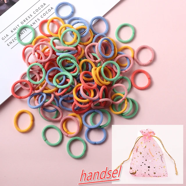 100PCS/Set Girl Hair Ring Children Ponytail Elastic rubber band hair band Hair Accessories girl Headband Scrunchie Headdress Set 100pcs-20