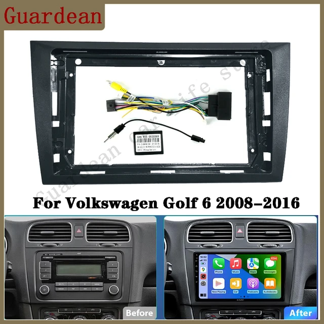 Cadre / panneau d'autoradio 2 din pour Volkswagen golf 5, golf 6