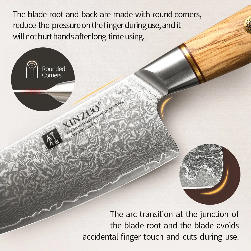 XINZUO Chef Knife 8 Inch Damascus Steel Kitchen Knife, High Carbon Steel  Professional Cooking Knife Slicing Sharp Gyuto Knife with Pakkawood Handle