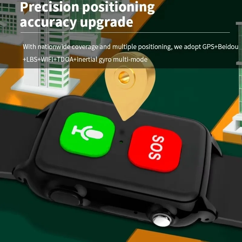 New S9 long standby time 850mAh battery 4G GPS tracker SOS SIM card emergency elderly SOS smart watch
