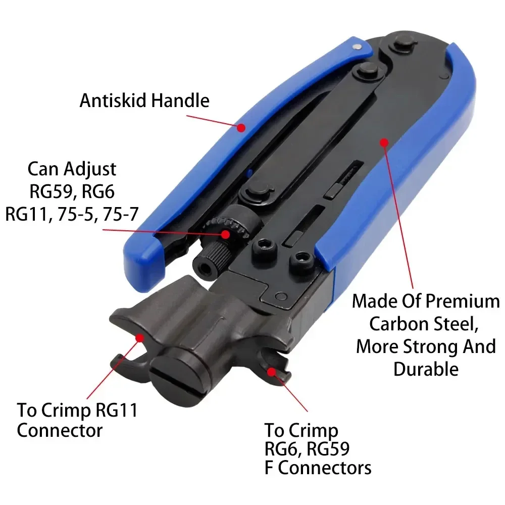 Coaxial Cable Wire Stripping Pliers Tool for RG59 RG6 Network