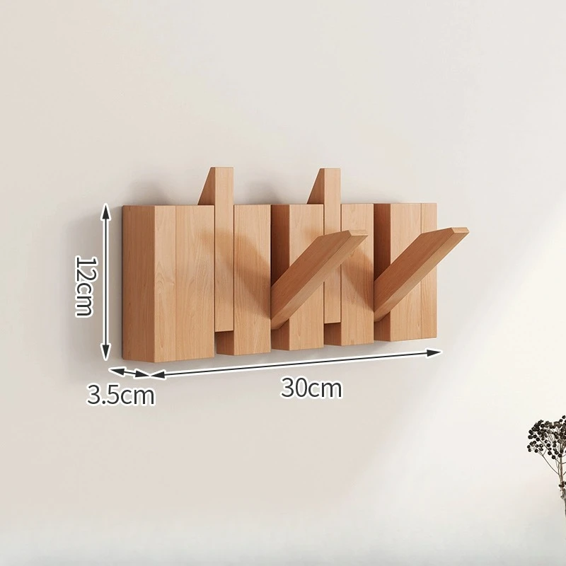 Solid Wood Piano Key Hook Without Punching Holes on The Wall Porch Clothes Hook Entry Door New Creative Door Hanger