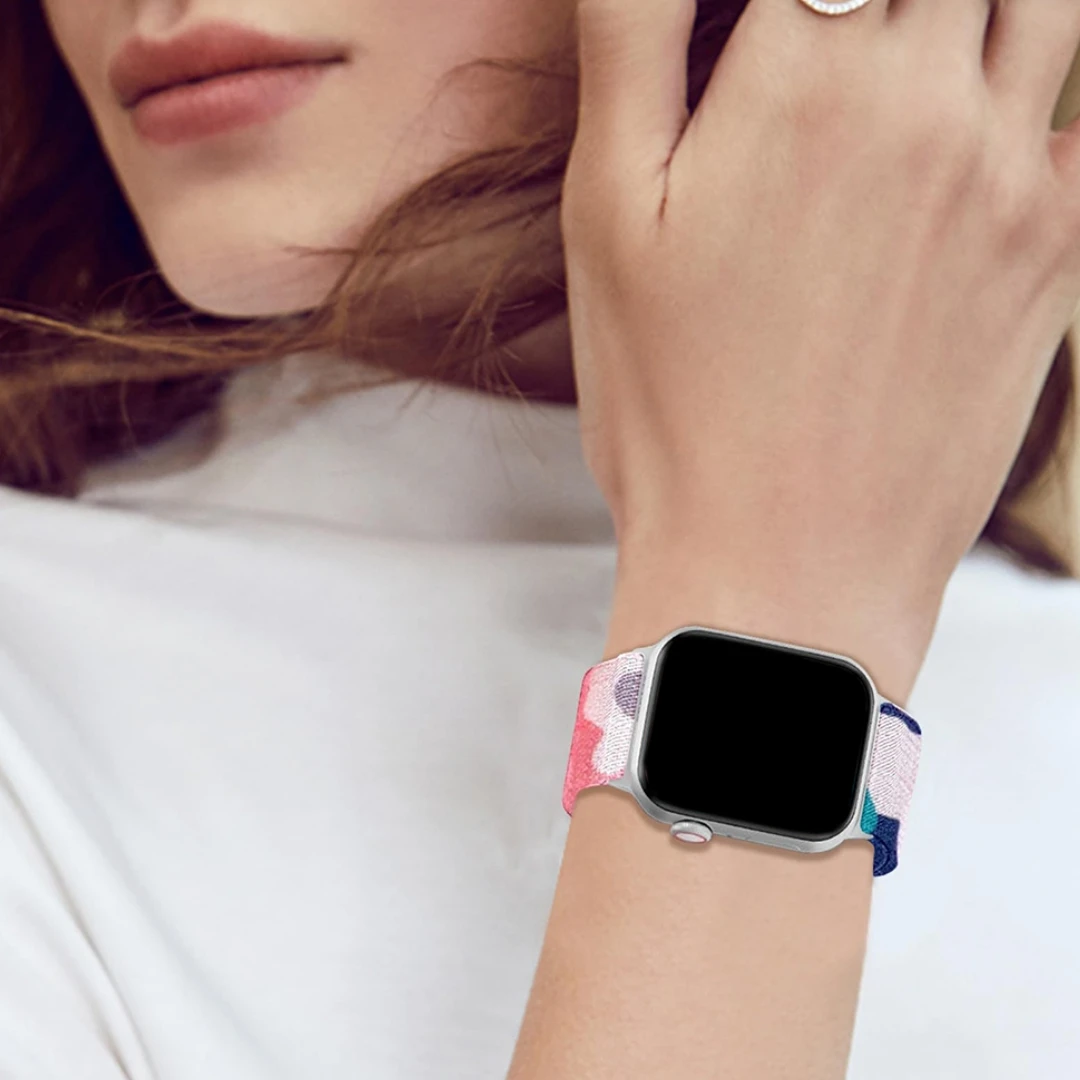 รูปสินค้า สายนาฬิกา Apple Watch ไนลอนพิมพ์ลาย ระบายอากาศดี