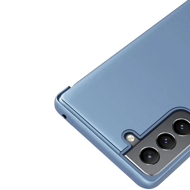Reflective Flip Stand Phone Cover with Mirror Finish