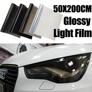 50cm x 200cm Car Headlight Tint Film – Smoke PVC Vinyl, Waterproof Fog & Headlight Protective Sticker 1