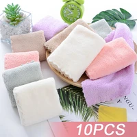 10Pcs Thickened Microfiber High-density Coral Fleece Towel Quick Dry Clean Face Soft Absorbent Towel 1