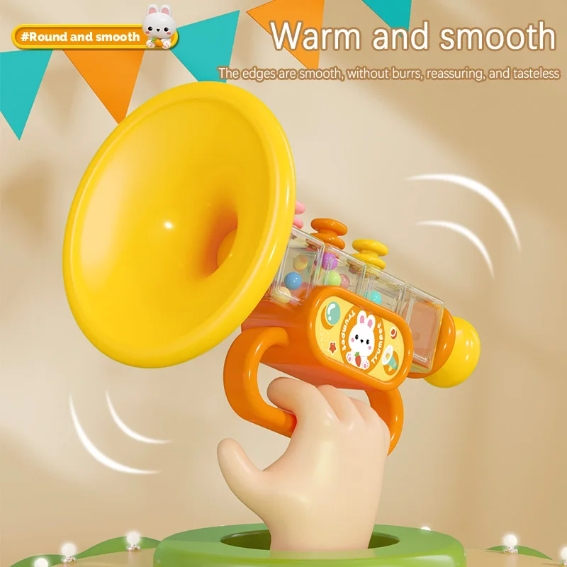 Cartoon Rabbit Trumpet Mini Multi Function Playable Musical Instrument Funny Early Educational Creative Learning Horn Toy 4