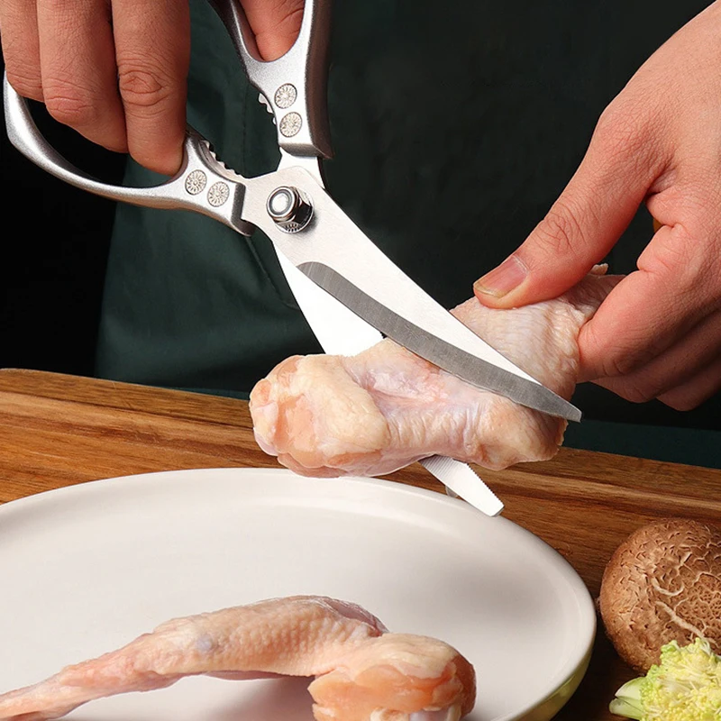 Professional Stainless Steel Kitchen Scissors Chicken Bone Scissors High  Hardness Food Bone Meat Fish Crab Cutting Scissors - AliExpress