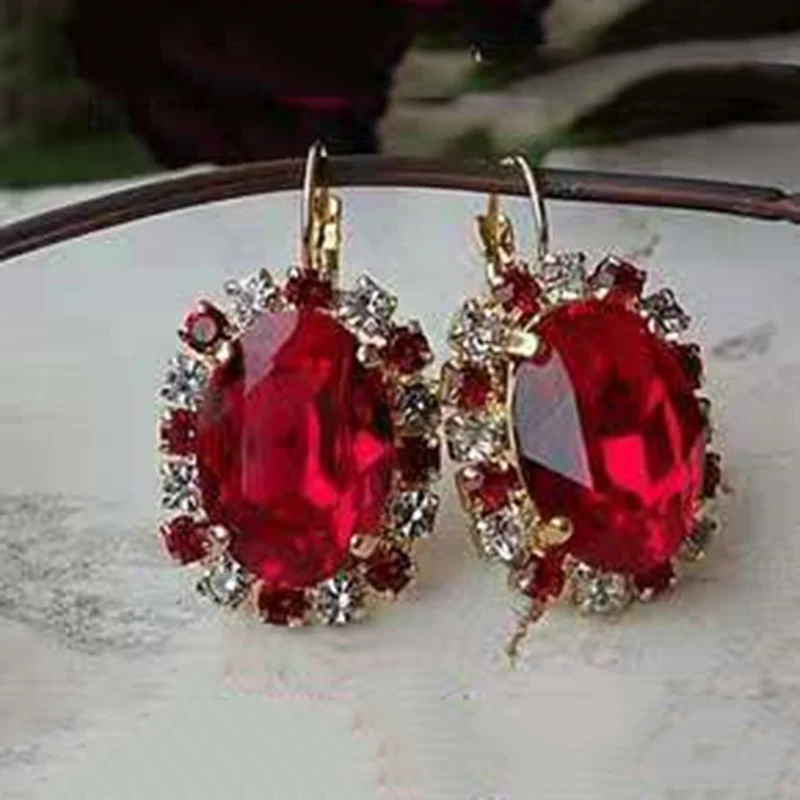 Oval Shape Round CZ Women Drop Dangle Earring Noble Lady Accessories Birthday for Mother Shine dangle earrings drop earrings
