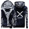 2025 Autumn Winter Mens Cryptocurrency Ripple XRP Logo Print Personality Patchwork Long Sleeve Cold Prevention Thickened Hoodies 4