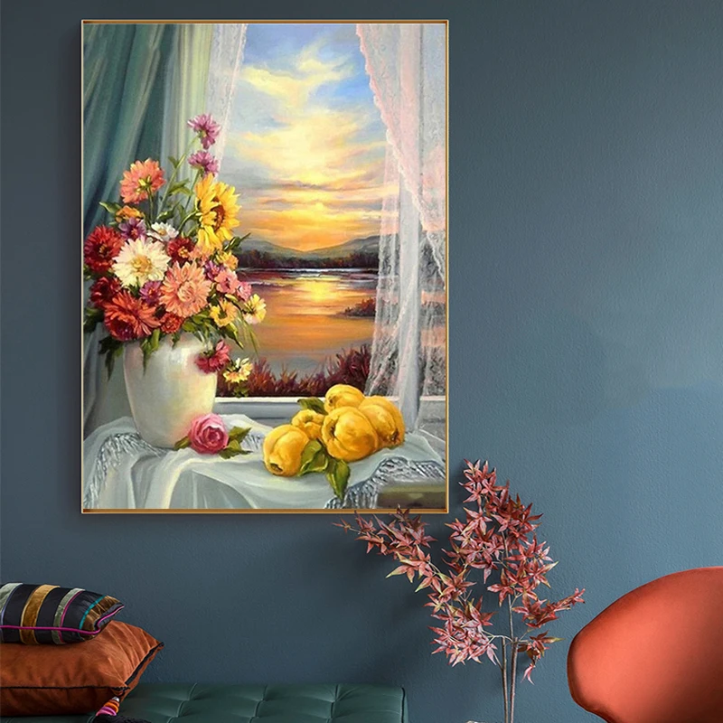 Diamond Painting 5D DIY Bouquet Full Round Diamond Embroidery Rhinestone Mosaic Handicraft Home Decor Gift