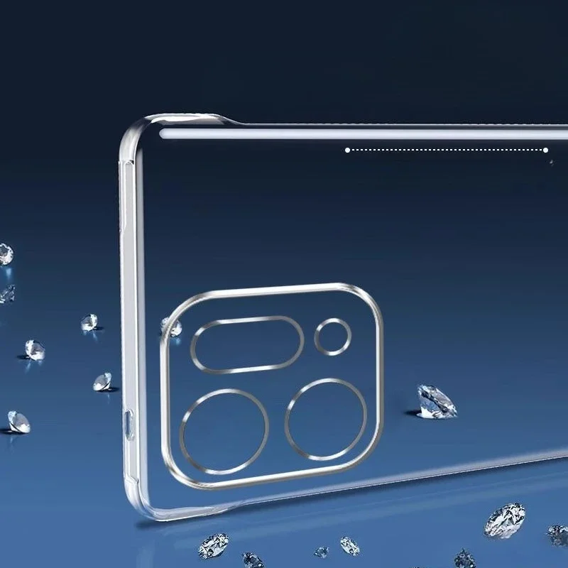 Sleek Transparent Electroplated Frameless Phone Case - Ultra-Thin Protective Cover